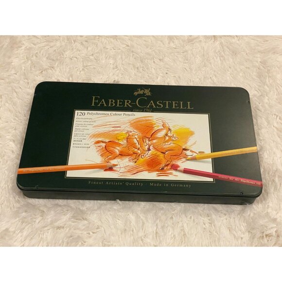 FABER CASTELL POLYCHROMOS ARTISTS COLOUR PENCILS SET - 120 TIN Genuine UK Stock - Picture 5 of 7